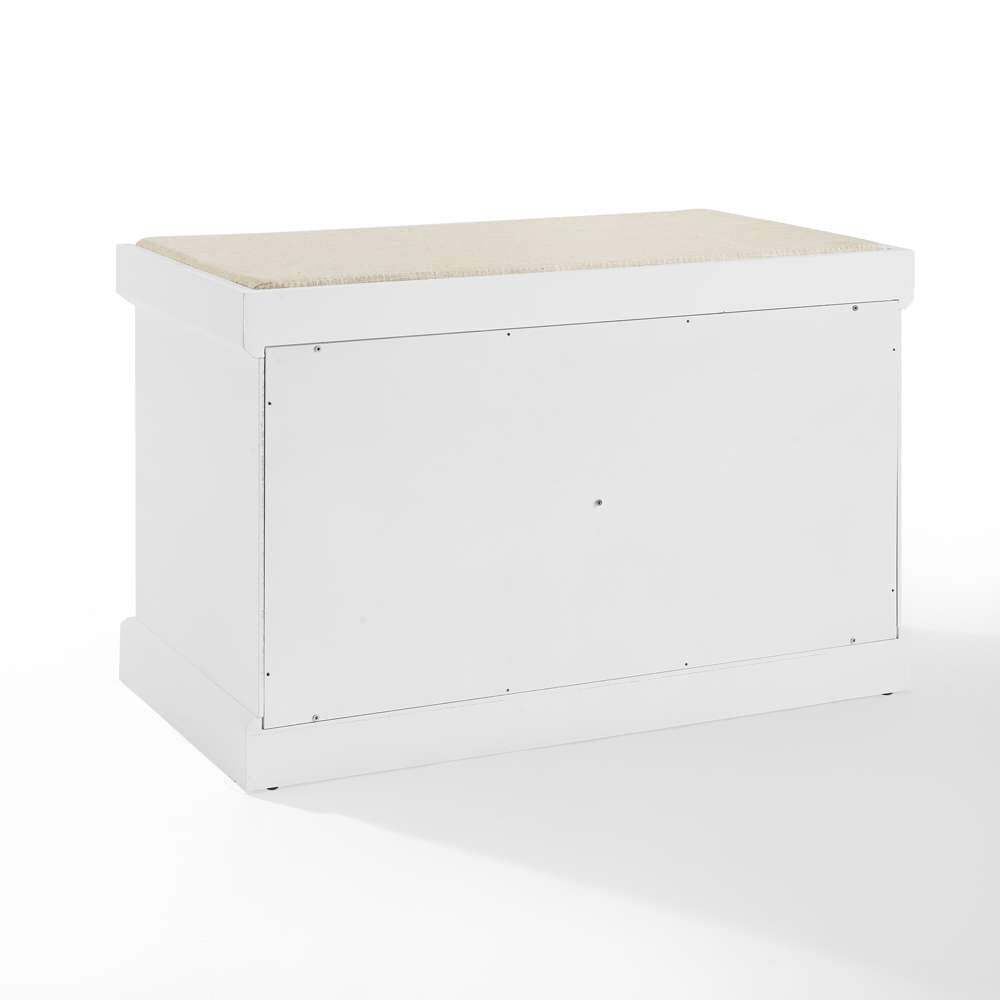 Crosley Furniture - Anderson Storage Bench White/Tan - CF6031-WH veiw 4