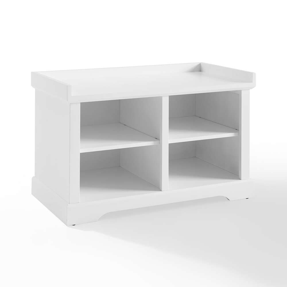 Crosley Furniture - Anderson Storage Bench White/Tan - CF6031-WH veiw 5