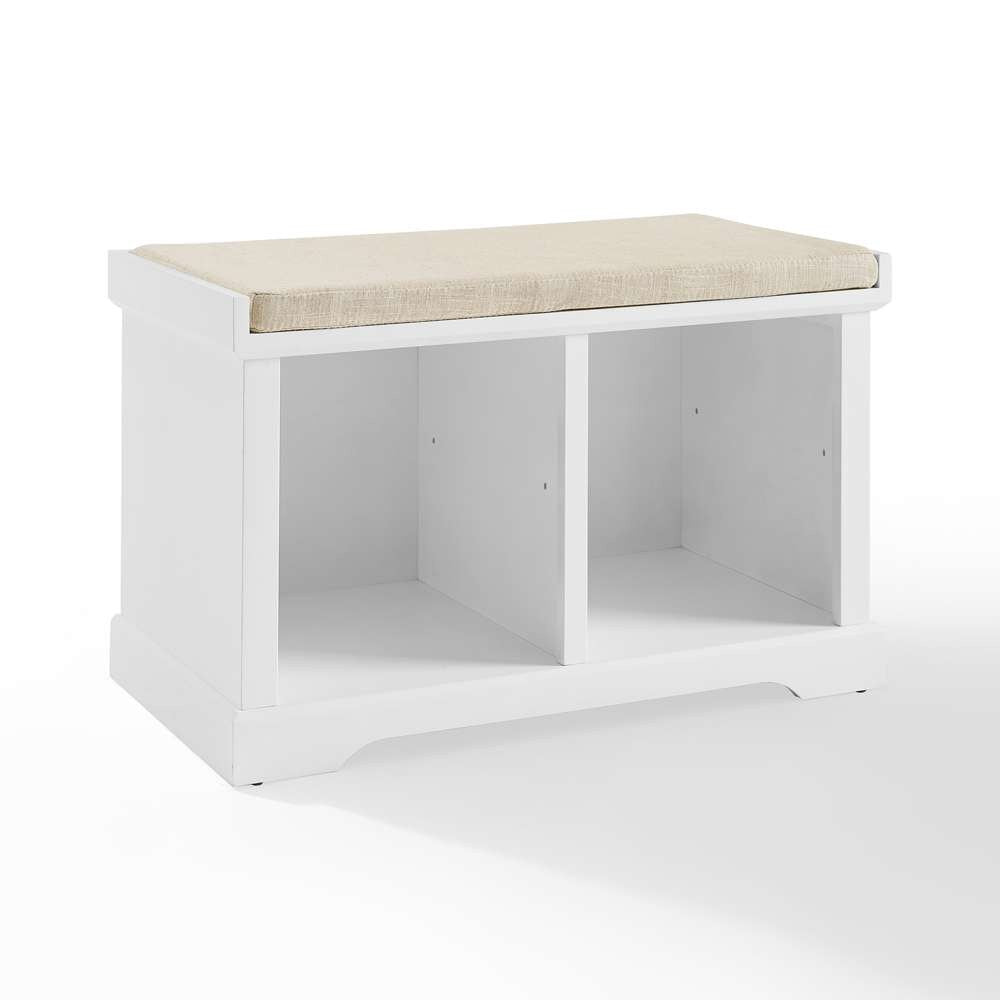 Crosley Furniture - Anderson Storage Bench White/Tan - CF6031-WH veiw 6
