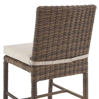 Crosley Furniture - Bradenton 2Pc Outdoor Wicker Dining Chair Set Sand/Weathered Brown - 2 Dining Chairs - KO70421WB-SA veiw 5