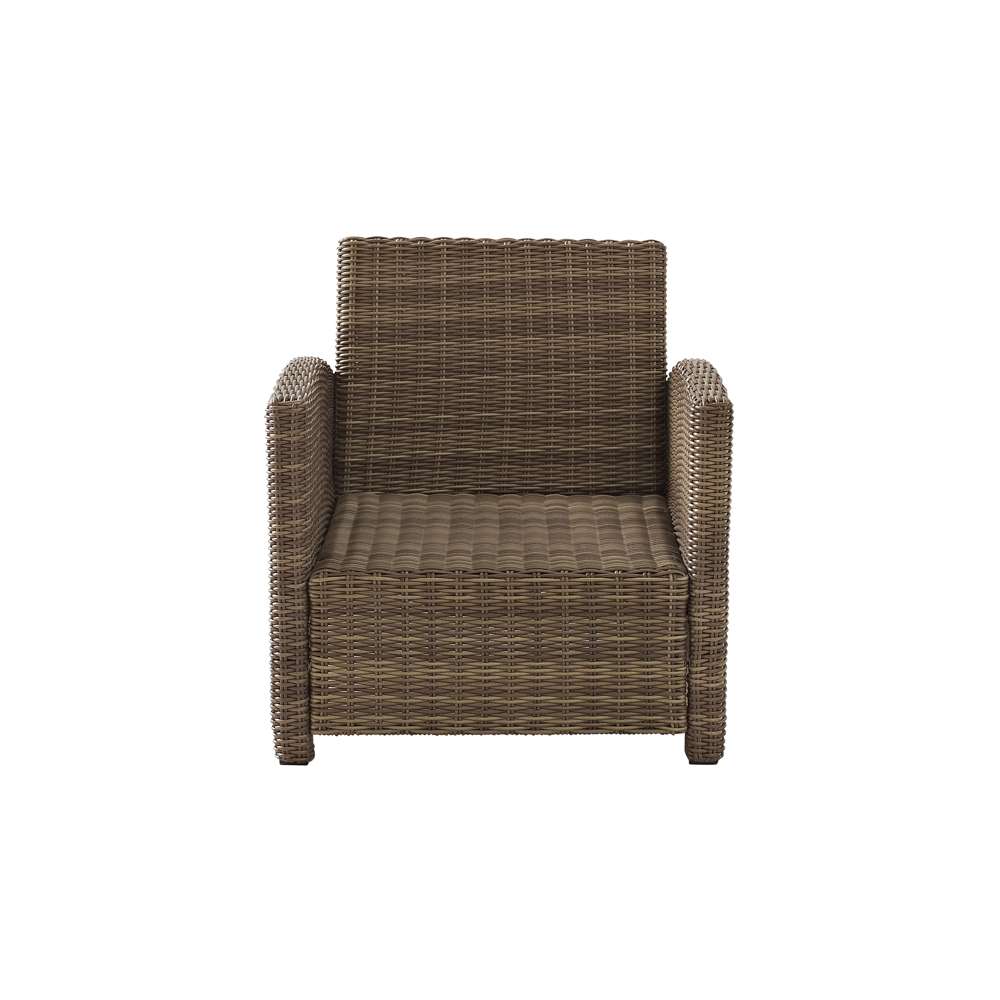 Crosley Furniture - Bradenton Outdoor Wicker Armchair Gray/Weathered Brown - KO70023WB-GY veiw 4