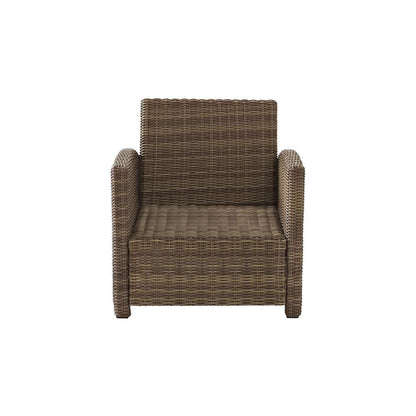 Crosley Furniture - Bradenton Outdoor Wicker Armchair Gray/Weathered Brown - KO70023WB-GY veiw 4
