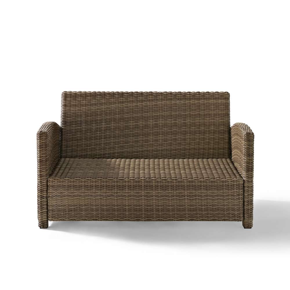 Crosley Furniture - Bradenton Outdoor Wicker Loveseat Gray/Weathered Brown - KO70022WB-GY veiw 5