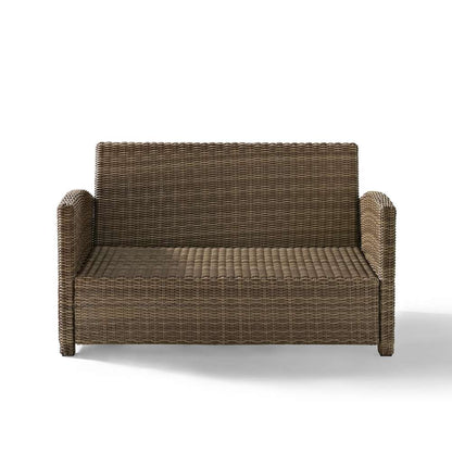 Crosley Furniture - Bradenton Outdoor Wicker Loveseat Gray/Weathered Brown - KO70022WB-GY veiw 5