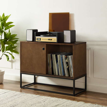Crosley Furniture - Byron Media Console Brown/Black - CF1142BR-MB veiw 1