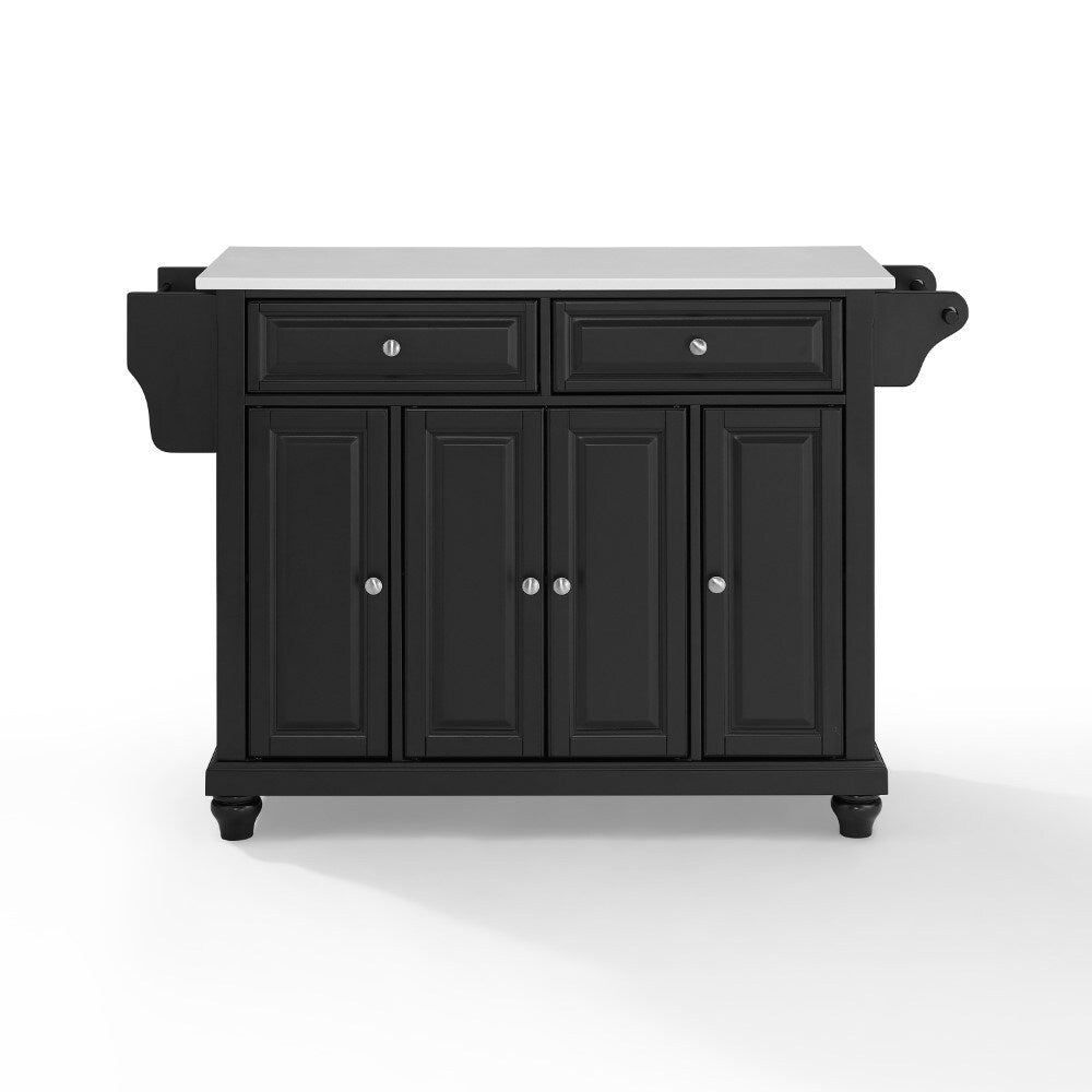 Crosley Furniture - Cambridge Granite Top Full Size Kitchen Island/Cart Black/White - KF30005DBK veiw 2