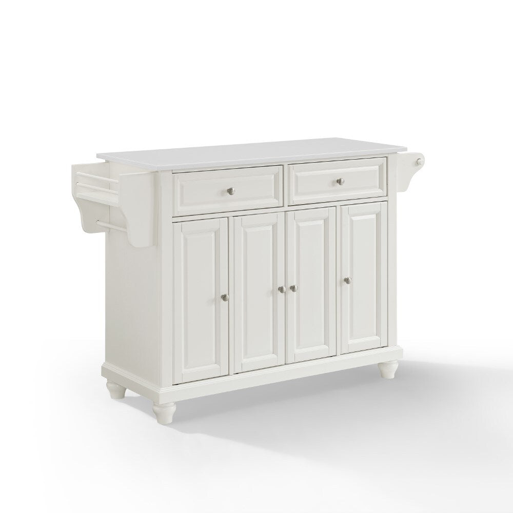 Crosley Furniture - Cambridge Granite Top Full Size Kitchen Island/Cart White/White - KF30005DWH veiw 1