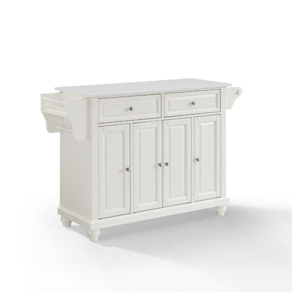 Crosley Furniture - Cambridge Granite Top Full Size Kitchen Island/Cart White/White - KF30005DWH veiw 1