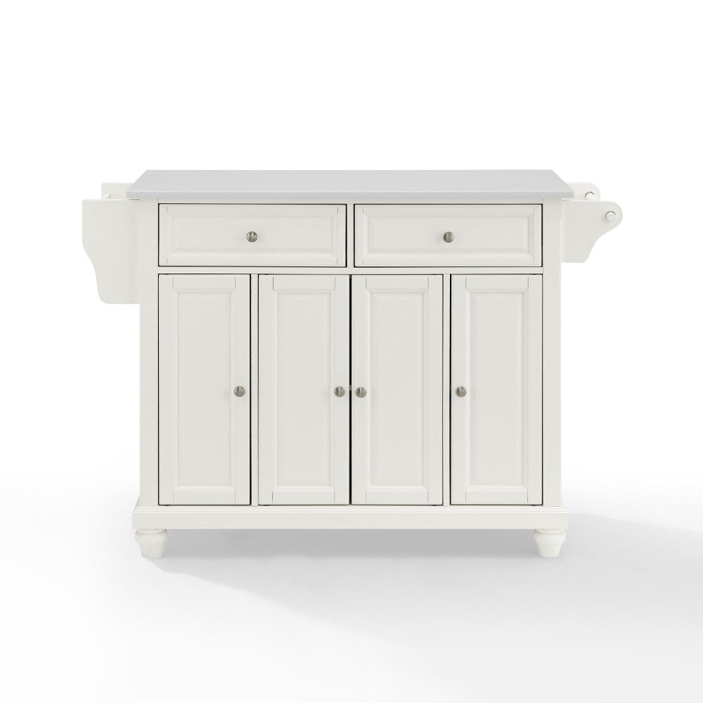 Crosley Furniture - Cambridge Granite Top Full Size Kitchen Island/Cart White/White - KF30005DWH veiw 2