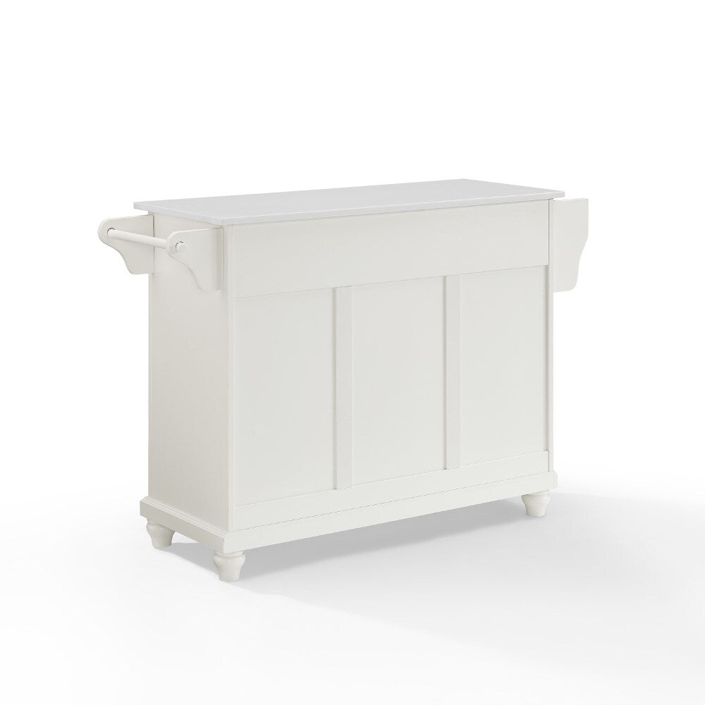 Crosley Furniture - Cambridge Granite Top Full Size Kitchen Island/Cart White/White - KF30005DWH veiw 4