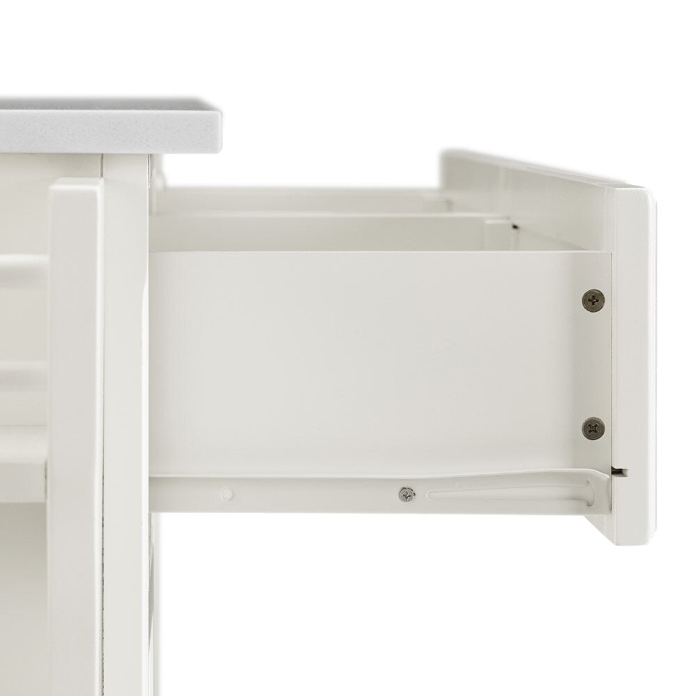 Crosley Furniture - Cambridge Granite Top Full Size Kitchen Island/Cart White/White - KF30005DWH veiw 5