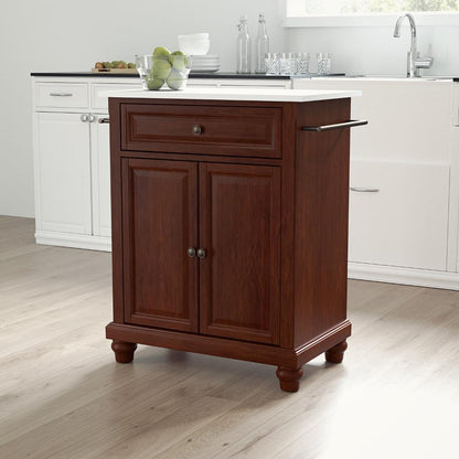 Crosley Furniture - Cambridge Granite Top Portable Kitchen Island/Cart Mahogany/White - KF30020DMA veiw 5