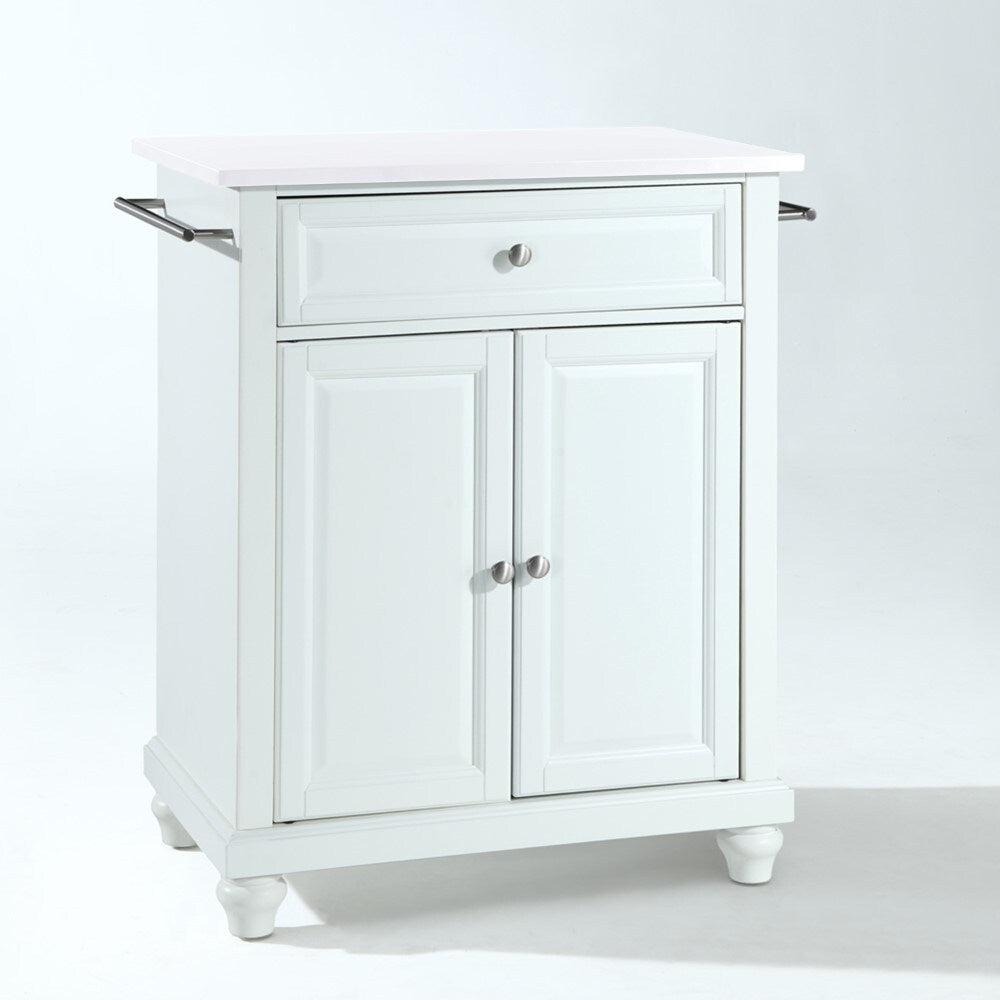Crosley Furniture - Cambridge Granite Top Portable Kitchen Island/Cart White/White - KF30020DWH veiw 1
