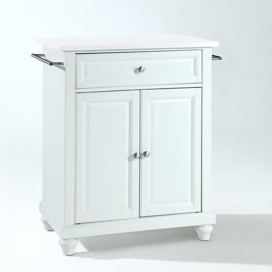 Crosley Furniture - Cambridge Granite Top Portable Kitchen Island/Cart White/White - KF30020DWH veiw 1