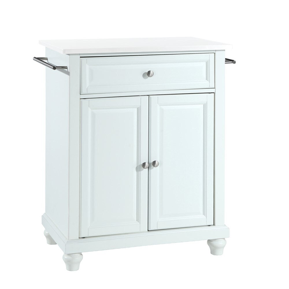 Crosley Furniture - Cambridge Granite Top Portable Kitchen Island/Cart White/White - KF30020DWH veiw 2