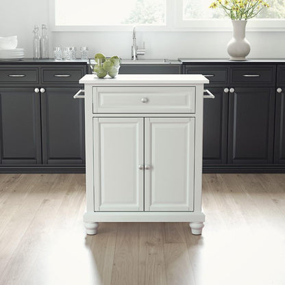 Crosley Furniture - Cambridge Granite Top Portable Kitchen Island/Cart White/White - KF30020DWH veiw 5