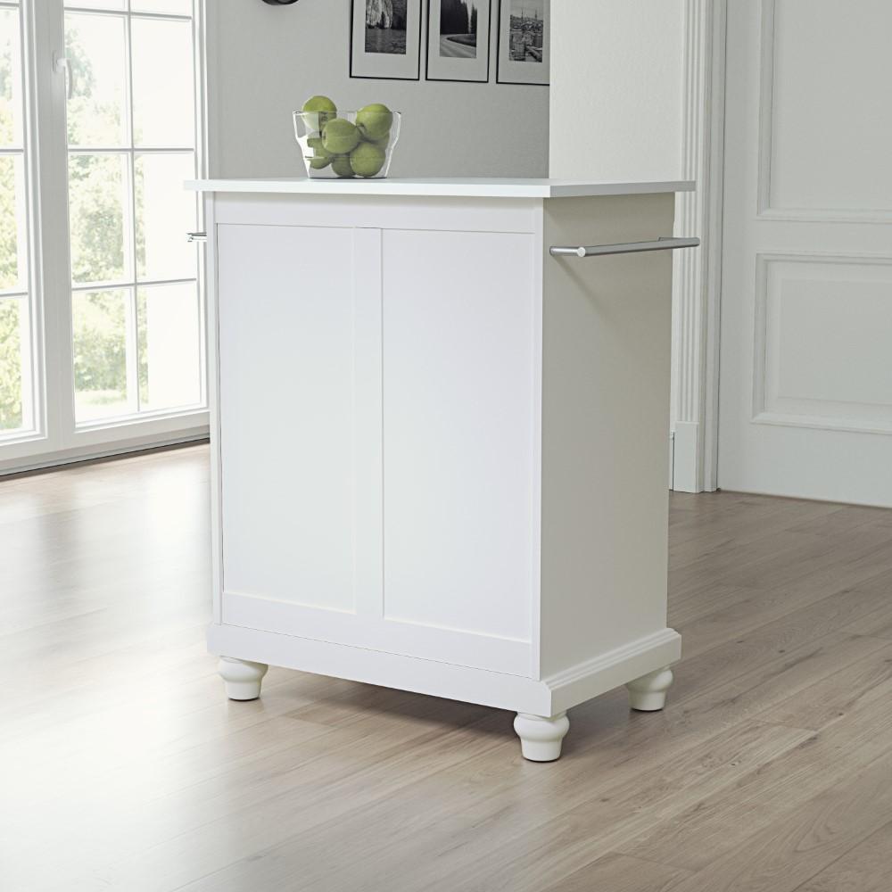 Crosley Furniture - Cambridge Granite Top Portable Kitchen Island/Cart White/White - KF30020DWH veiw 6