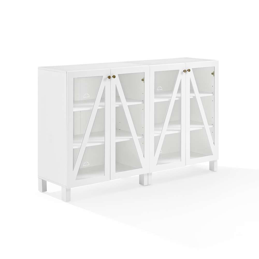 Crosley Furniture Cassai 2Pc Media Storage Cabinet Set Navy - 2 Storage Pantries - KF13133NV veiw 7