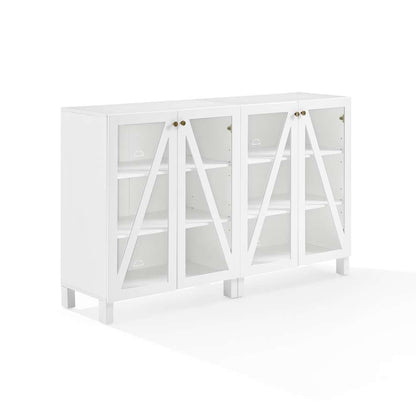 Crosley Furniture Cassai 2Pc Media Storage Cabinet Set Navy - 2 Storage Pantries - KF13133NV veiw 7