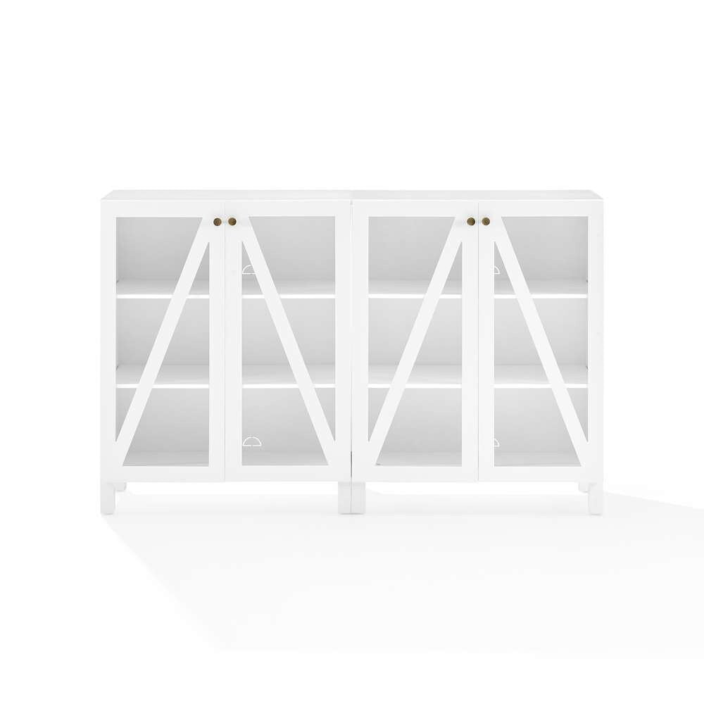 Crosley Furniture Cassai 2Pc Media Storage Cabinet Set Navy - 2 Storage Pantries - KF13133NV veiw 8