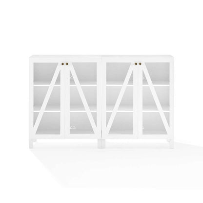 Crosley Furniture Cassai 2Pc Media Storage Cabinet Set Navy - 2 Storage Pantries - KF13133NV veiw 8