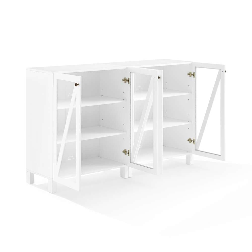 Crosley Furniture Cassai 2Pc Media Storage Cabinet Set Navy - 2 Storage Pantries - KF13133NV veiw 9