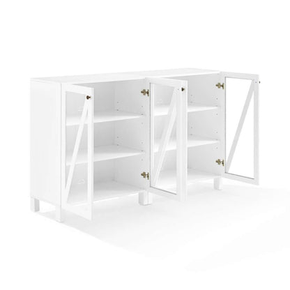 Crosley Furniture Cassai 2Pc Media Storage Cabinet Set Navy - 2 Storage Pantries - KF13133NV veiw 9