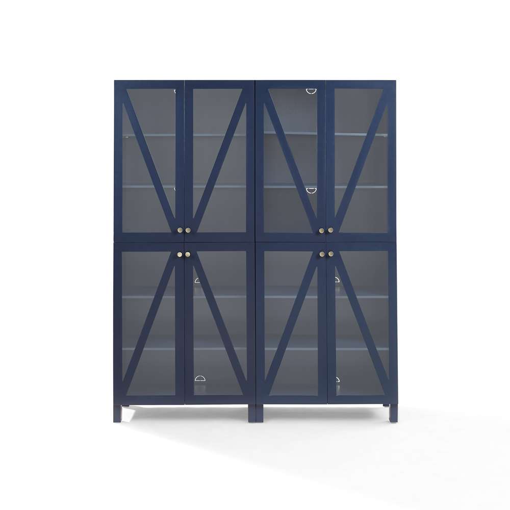 Crosley Furniture Cassai 2Pc Storage Pantry Set Navy - 2 Tall Pantries - KF33027NV veiw 10