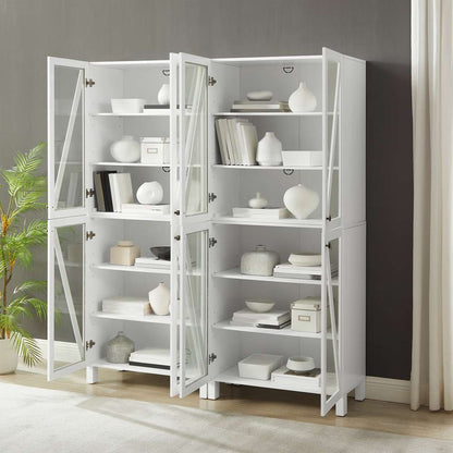 Crosley Furniture Cassai 2Pc Storage Pantry Set White - 2 Tall Pantries - KF33027WH veiw 3