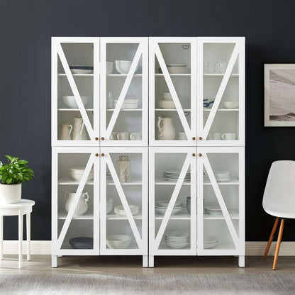 Crosley Furniture Cassai 2Pc Storage Pantry Set White - 2 Tall Pantries - KF33027WH veiw 5