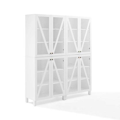 Crosley Furniture Cassai 2Pc Storage Pantry Set White - 2 Tall Pantries - KF33027WH veiw 9