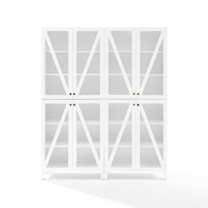 Crosley Furniture Cassai 2Pc Storage Pantry Set White - 2 Tall Pantries - KF33027WH veiw 10