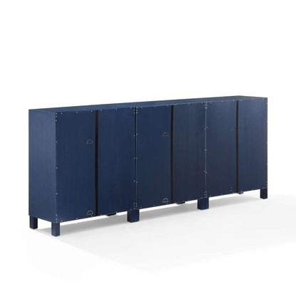 Crosley Furniture Cassai 3Pc Media Storage Cabinet Set Navy - 3 Storage Pantries - KF13134NV veiw 10