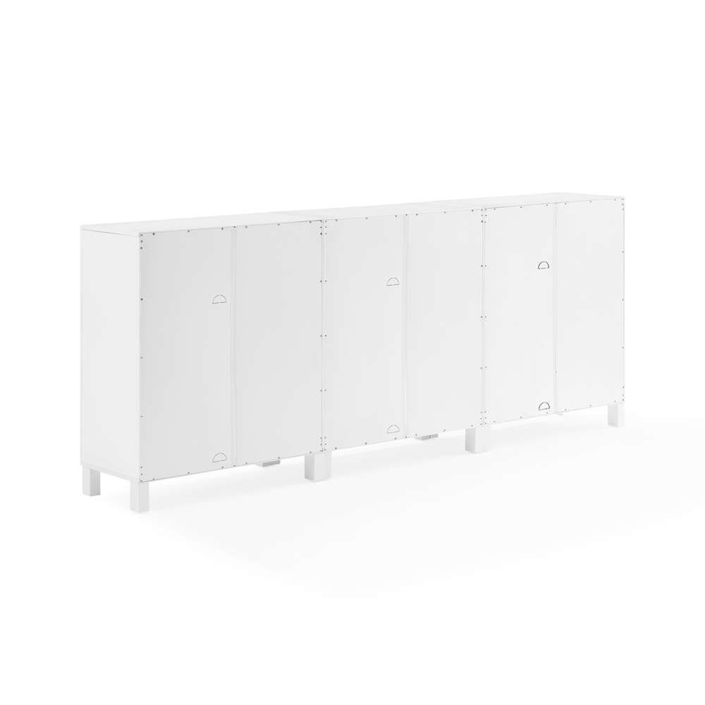 Crosley Furniture Cassai 3Pc Media Storage Cabinet Set White - 3 Storage Pantries - KF13134WH veiw 10