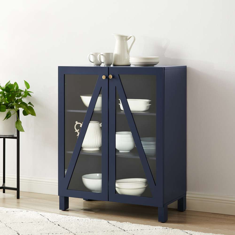 Crosley Furniture Cassai Stackable Storage Pantry Navy - CF3126-NV veiw 4