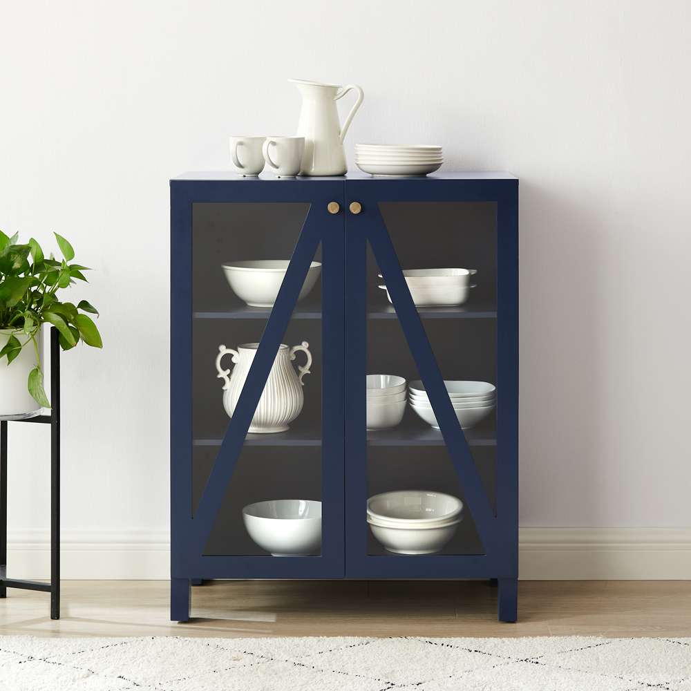 Crosley Furniture Cassai Stackable Storage Pantry Navy - CF3126-NV veiw 5