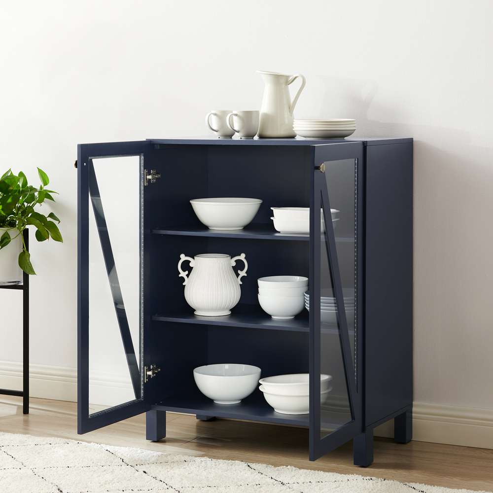 Crosley Furniture Cassai Stackable Storage Pantry Navy - CF3126-NV veiw 6