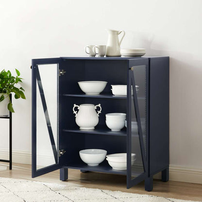 Crosley Furniture Cassai Stackable Storage Pantry Navy - CF3126-NV veiw 6