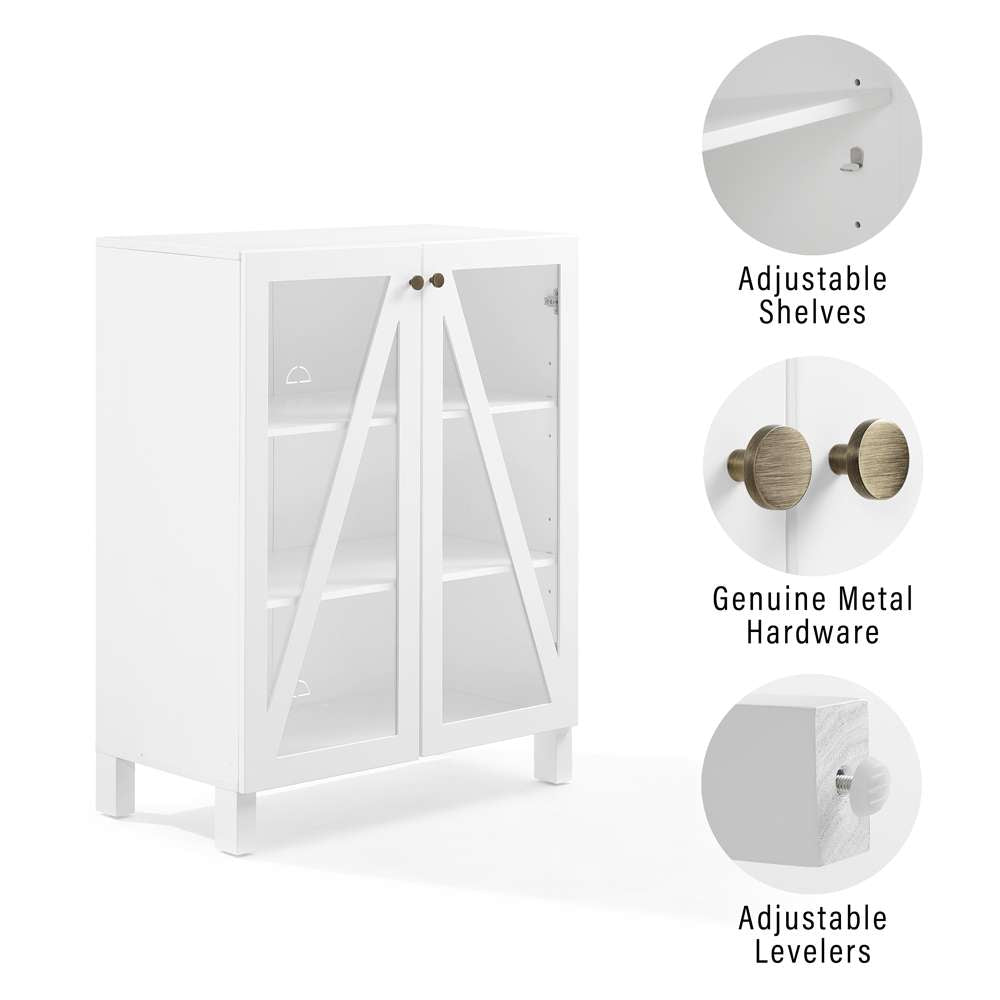 Crosley Furniture Cassai Stackable Storage Pantry White - CF3126-WH veiw 7
