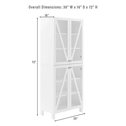 Crosley Furniture Cassai Tall Storage Pantry Navy - 2 Stackable Pantries - KF33024NV veiw 13