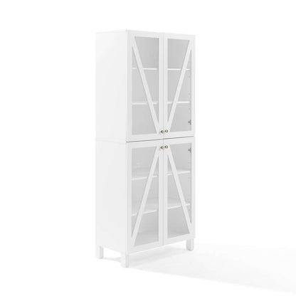 Crosley Furniture Cassai Tall Storage Pantry White - 2 Stackable Pantries - KF33024WH veiw 9