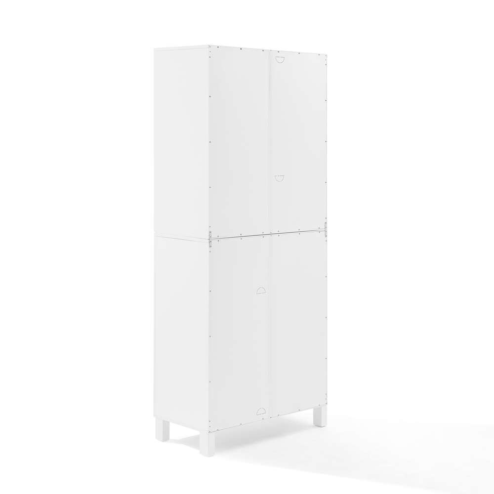 Crosley Furniture Cassai Tall Storage Pantry White - 2 Stackable Pantries - KF33024WH veiw 12