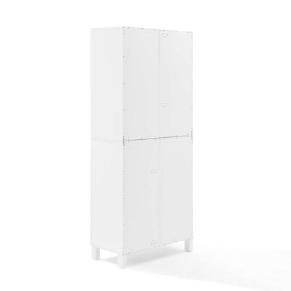 Crosley Furniture Cassai Tall Storage Pantry White - 2 Stackable Pantries - KF33024WH veiw 12
