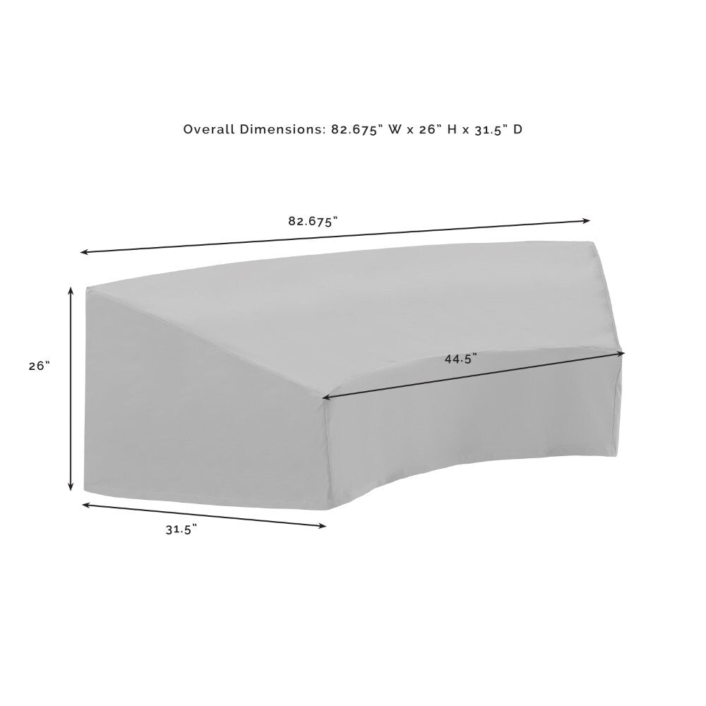 Crosley Furniture - Catalina 3 Piece Furniture Cover Set Tan - 2 Round Sectional Sofas And Coffee Table - MO75015-TA veiw 3