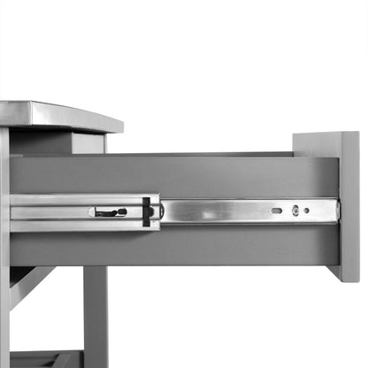 Crosley Furniture - Chloe Stainless Steel Top Kitchen Island/Cart Gray/Stainless Steel - CF3027SS-GY veiw 5
