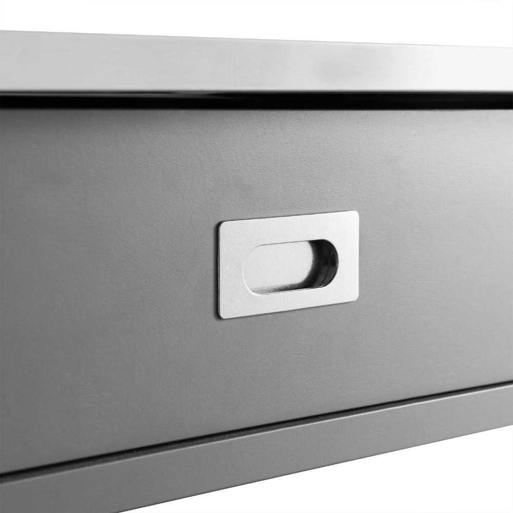 Crosley Furniture - Chloe Stainless Steel Top Kitchen Island/Cart Gray/Stainless Steel - CF3027SS-GY veiw 6