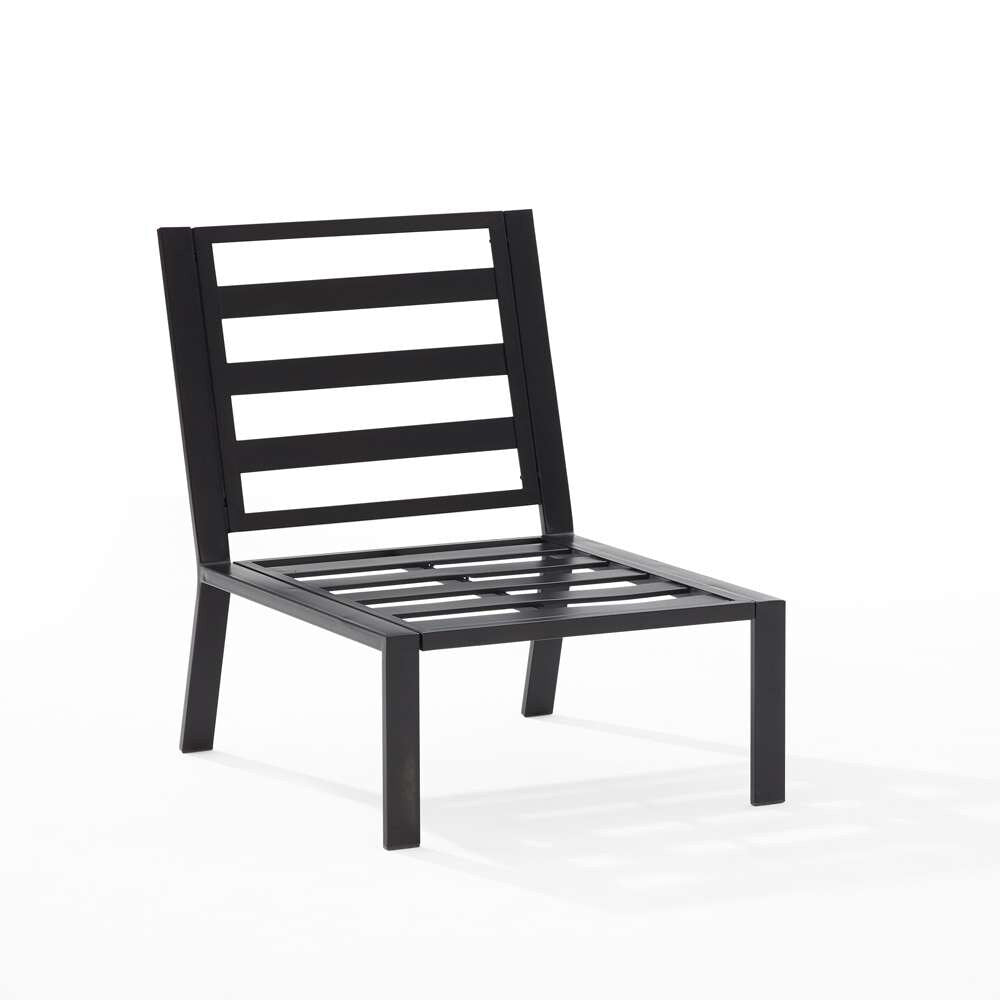 Crosley Furniture - Clark Outdoor Metal Sectional Center Chair Charcoal/Matte Black - KO70373MB-CL veiw 5