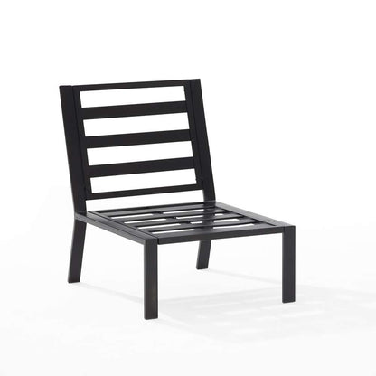Crosley Furniture - Clark Outdoor Metal Sectional Center Chair Charcoal/Matte Black - KO70373MB-CL veiw 5