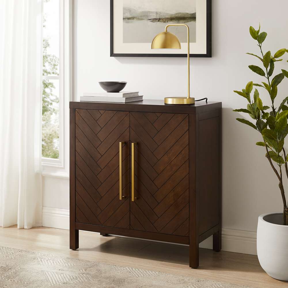 Crosley Furniture - Darcy Accent Cabinet Dark Brown - CF3124-BR veiw 1