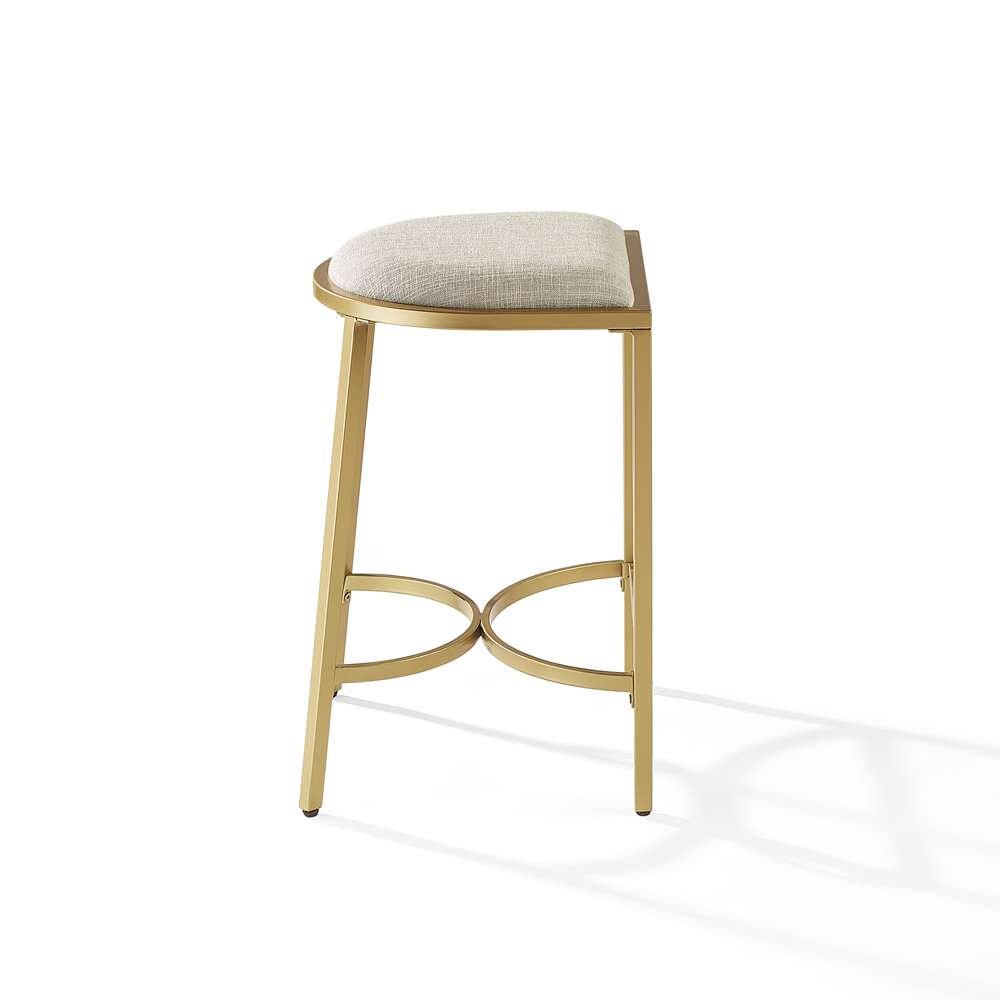 Crosley Furniture - Ellery 2Pc Counter Stool Set Oatmeal/Gold - 2 Stools - CF502624GL-OL veiw 4